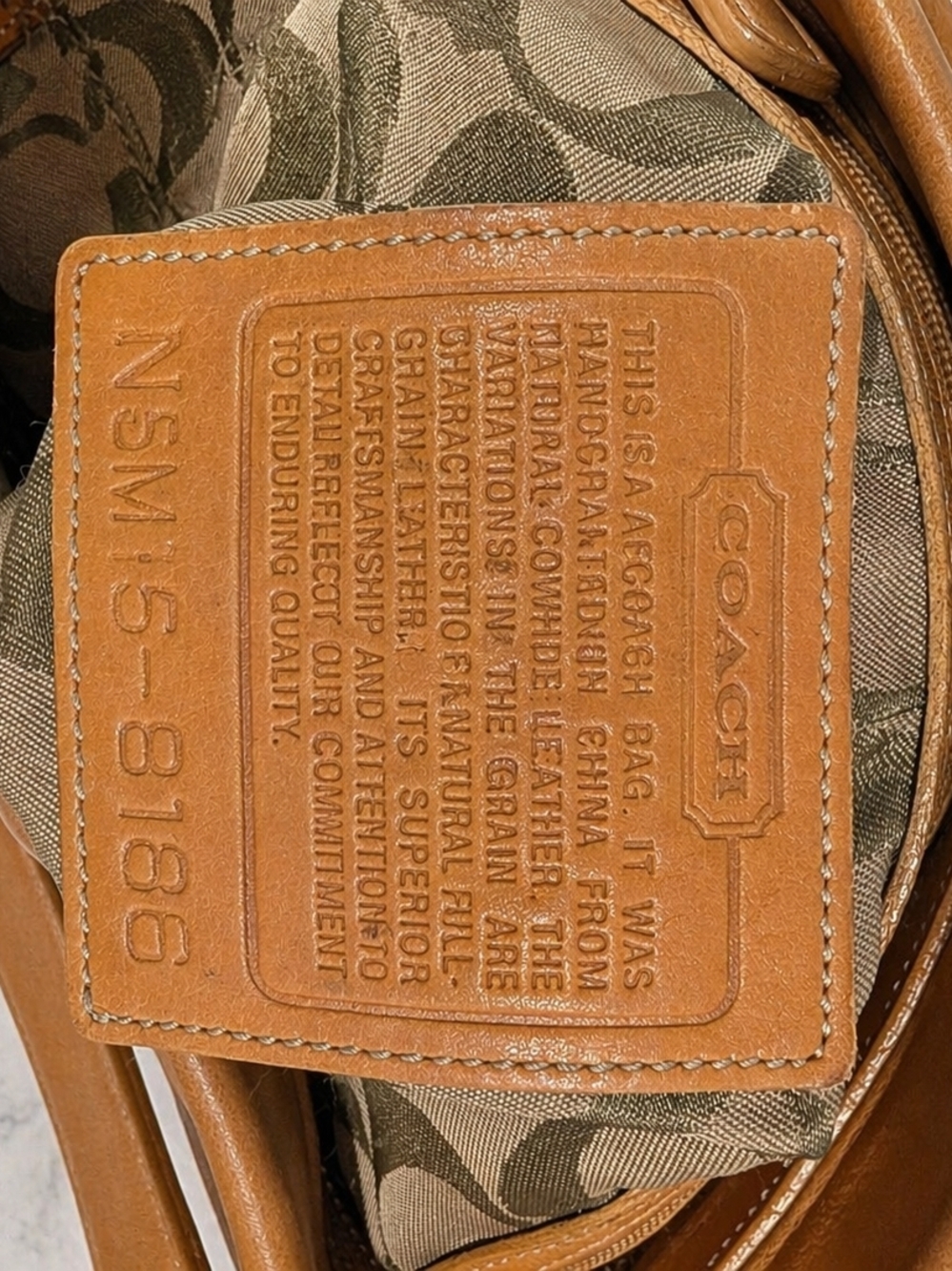 Coach Tan Leather Hobo Bag Slouchy Shoulder Bag Classic - Picture 4 of 4